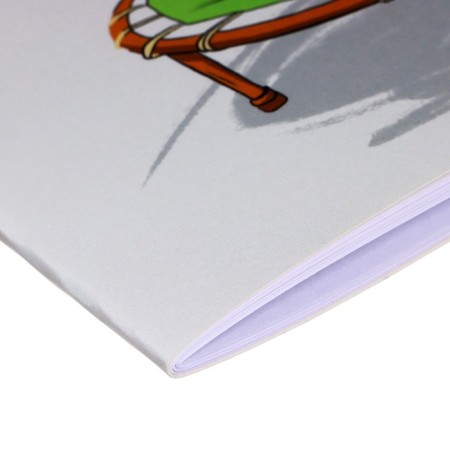Notepad 120 x 170 mm, 32 sheets are funny pandules, covered cardboard, matte lamination, curly cutting, block 65 g/m2-2