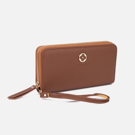 Women's wallet with lightning, brown color