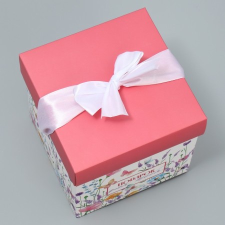 Gift folding box, packaging, “Gift for you”, 15 x 15 x 15 cm-1
