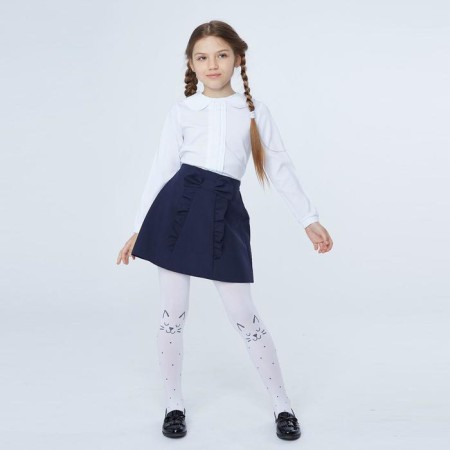 School blouse for a girl, white color, height 140