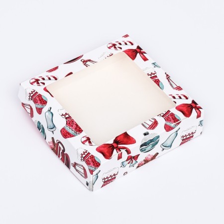 Folding box with a “gift” window, 15 x 15 x 4 cm-2