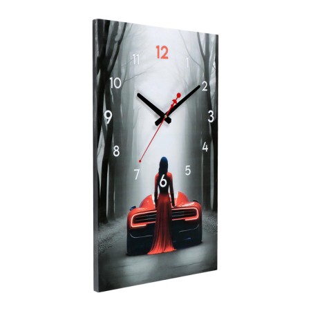 Carty clock, wall-mounted interior "girl in red", silent, 35 x 60 cm-3