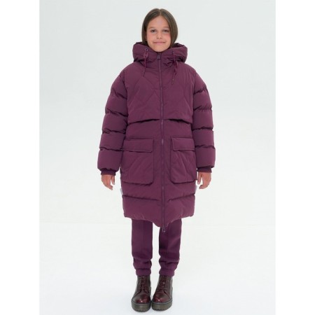 Coat for girls, height 152 cm, purple color-6