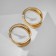 Ring-ring earrings double, color gold