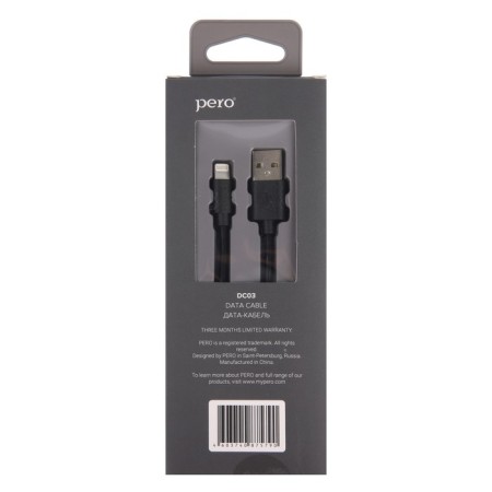 PERO DC -03 Lightning cable - USB, 2.4 A, 2m, black-4