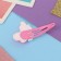 Invisible hair "Adele" (set 2 pcs) Bunny with wings, 5.5 cm, pink