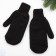 Female mittens, black color, size 18