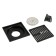 Zein gap, 100x100 mm, vertical, d = 32 mm, stainless steel, black