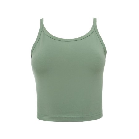 T-shirt shortened female minku: Basic line olive color, river 46-5