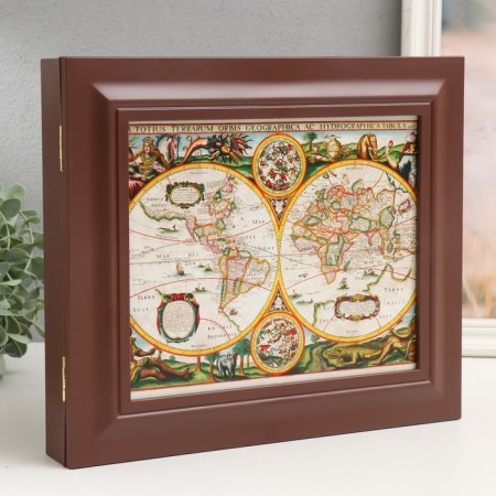 Key closed "map" 26.5x31.5 cm nut-1