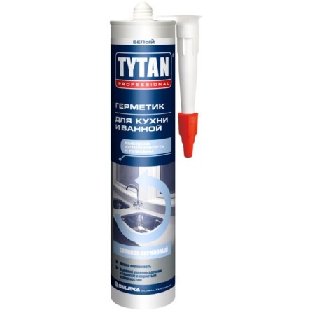 Sealant Tytan Professional (26067), for the kitchen and bathroom, white, 310ml