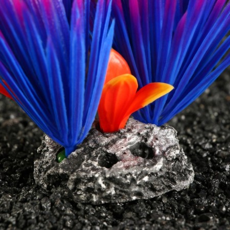 Artificial aquarium plant, 18 x 10 x 11.5 cm, red-violet-3