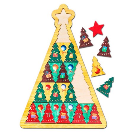 Mosaic "New Year Christmas trees"-1