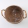 Kashpo wicker "Kenya" round with handles, 25.5x25x23 cm, natural