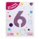 Foil ball 40 "Number 6", Slim orchid