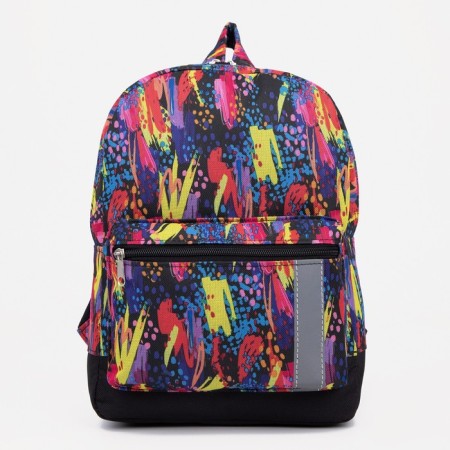 Baby backpack on lightning, external pocket, reflective strip, colorful color-2