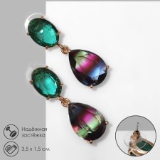 Earrings with rhinestones 