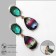 Earrings with rhinestones "Cleo" drops, colored in gold