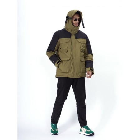 Ski jacket men's, size 50, khaki color-20