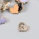 Button plastic for creativity "Stone Heart" set 10 pcs mix 2x1.2x1 cm