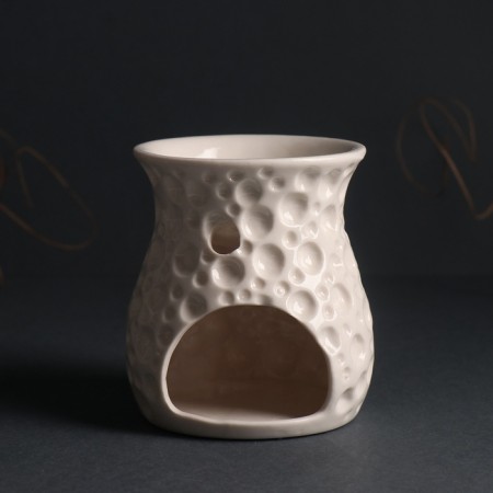 Aroma lamp ceramics "bubbles" white 8.5x8.5x9.5 cm-3