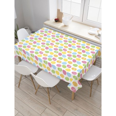 Tables on the table “Painted eggs”, rectangular, Saten, size 120x145 cm