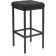 Stool Bar loft Metal/fabric, black/black 34x34x65 cm