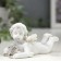 Polystone souvenir "Snowthrough angel with a colored striped cat" 5x4.5x9.6 cm
