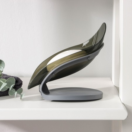 Soap dish of the Dolyana "Drop", 18 × 9 × 12.5 cm, black color-3