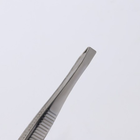 Pinzet straight, wide, 8.5 cm, silver color-4