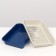 Medium toilet with a mesh of 36 x 26 x 6.5 cm, blue/beige