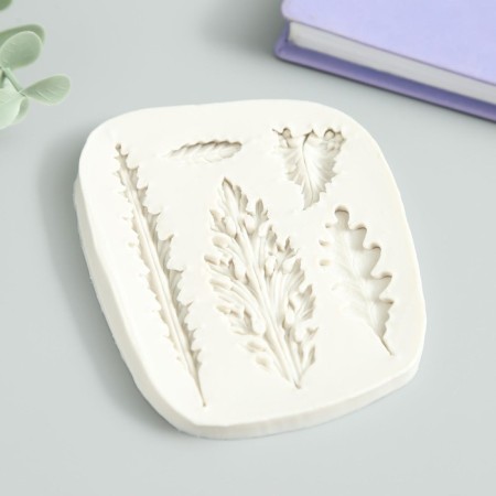 Mold Silicon "Leaves" 5 objects 1x8x10 cm-1