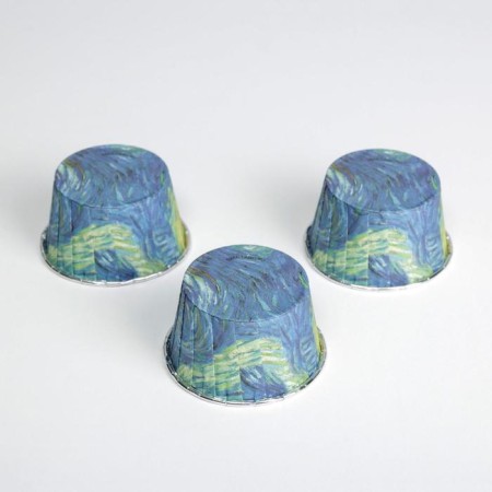 Form for baking cupcakes and cupcakes, confectionery packaging, Star Night, 7 x 4 x 5 cm-1