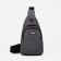 Male sling bag from textiles, gray color