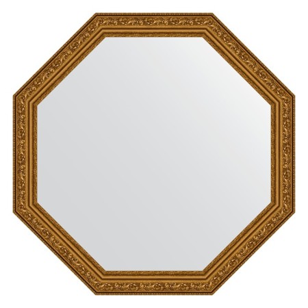 Mirror in the baguette frame, vignette aged gold 56 mm, 65x65 cm