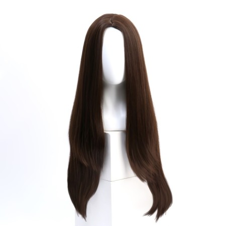 Artificial wig, simulation of the skin, 60 cm, 270 gr, brown color (#SHT8)-4