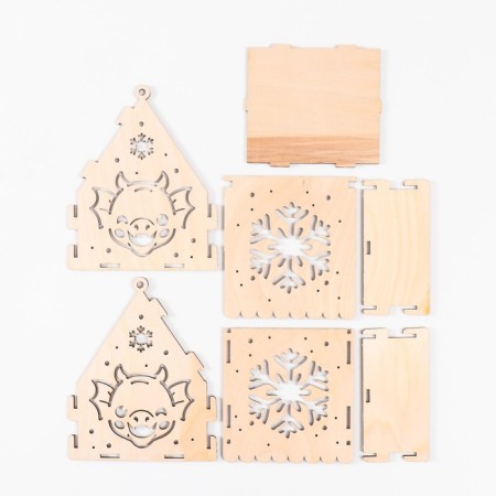 Domik box "Dragon Muzzle" natural 12x10x14 cm (set of 7 parts)-4