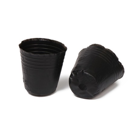 Polyethylene pots for seedlings, 150 ml, 6.5 × 6.5 × 6 cm, thickness 50 μm, black, Greengo-5