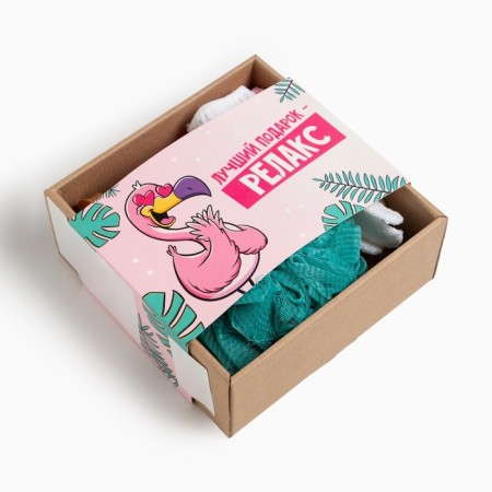 Gift set "Relax" towel 30x60 cm and bath accessories-4