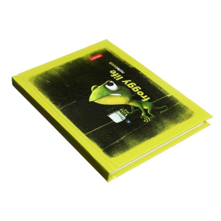 Notebook, A6, 80 sheets, in a cage, "Frog Kir", cover 7BC, glossy lamination, offset 60g/m2 unit-1