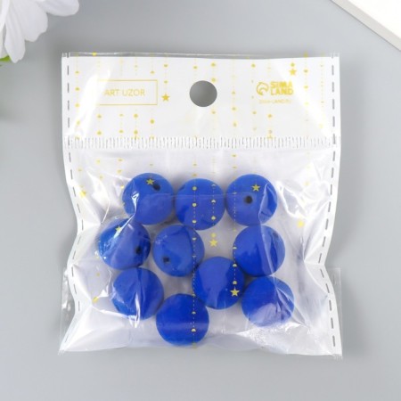 Beads for creativity velvet spraying "ultramarin" set 10 pcs d = 1.4 cm-3
