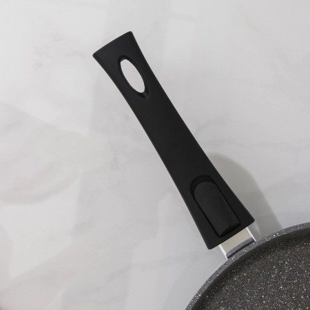 Flot Dilan "Marbl", d = 26 cm, glass cover, removable handle, anti -stick coating-3