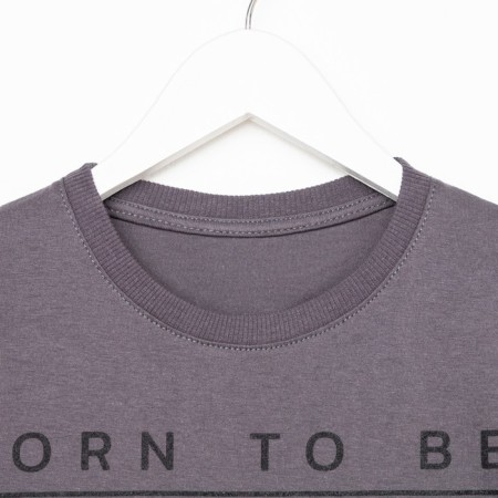 T -shirt for a boy, gray color, height 122 cm-1