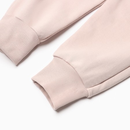 A set for a girl (sweatshirt, trousers) comb, beige color, height 146 cm-5