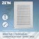 Ventilation grate Zein Lux RM2030C, 200 x 300 mm, with a grid, metal, galvanizing