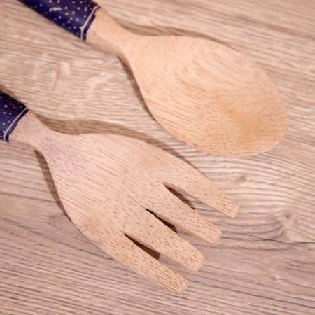 Spoon-wick for salad wooden 28 cm-3