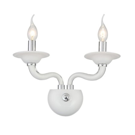 Sconces st. SL1112.501.02. Serenatta. 2x40 watts, E14, 35x37 cm, chromium color, white