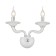 Sconces st. SL1112.501.02. Serenatta. 2x40 watts, E14, 35x37 cm, chromium color, white
