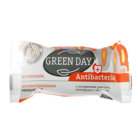 Antibacterial soap Green Day, purifying, 90g-1