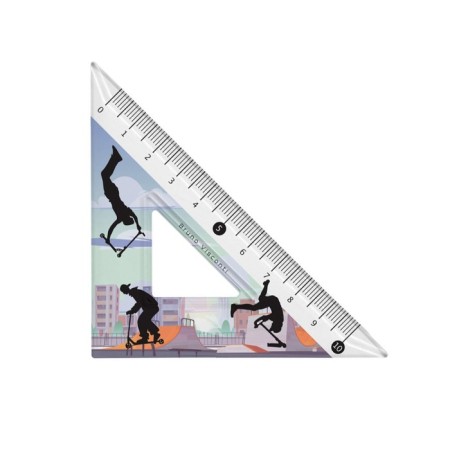 Triangle 45 °, 10 cm Happygraphix "Self -chats", plastic-1